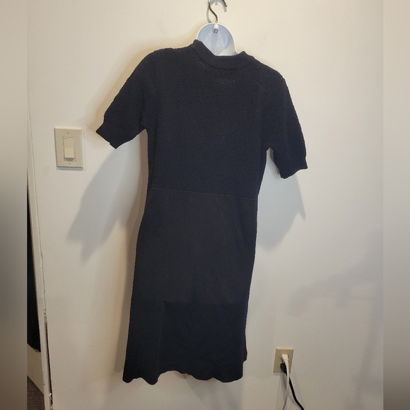Cos size L mixed Media fabric black short sleeves dress - Picture 5 of 8